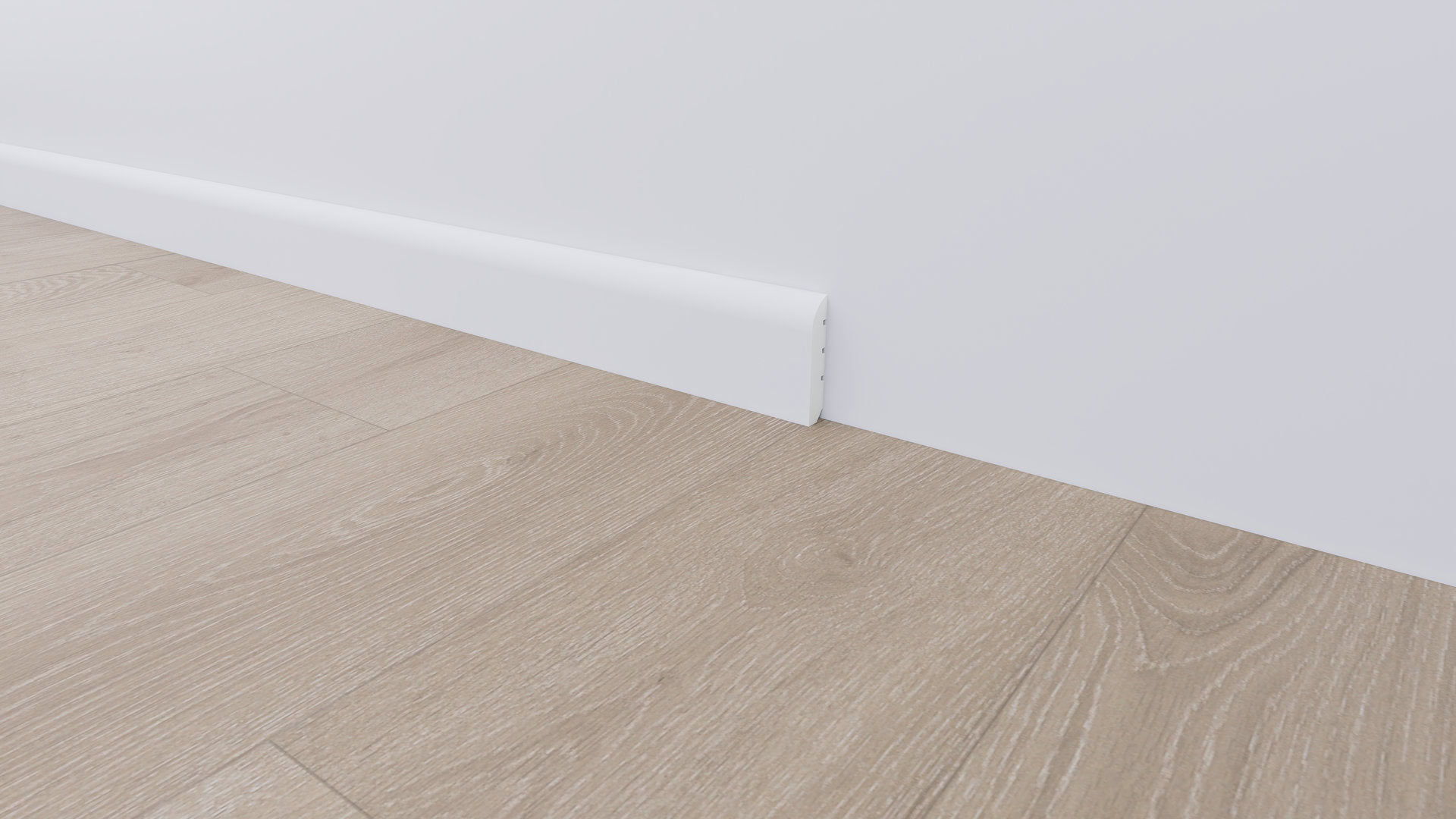 Soklová lišta BUKOMA PROFI-60 Bílá u vinylové podlahy